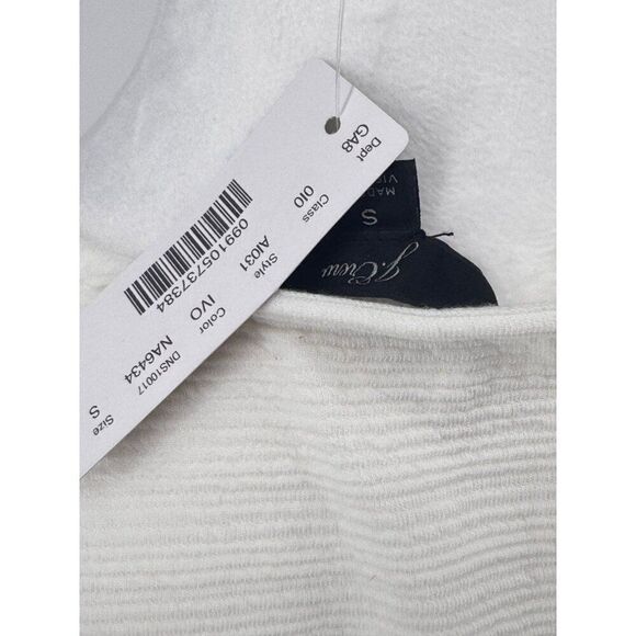 NWT J. Crew Textured Peplum Top Cream Sz S 3/4 Sleeve, Soft, Quiet Luxury - Picture 4 of 8